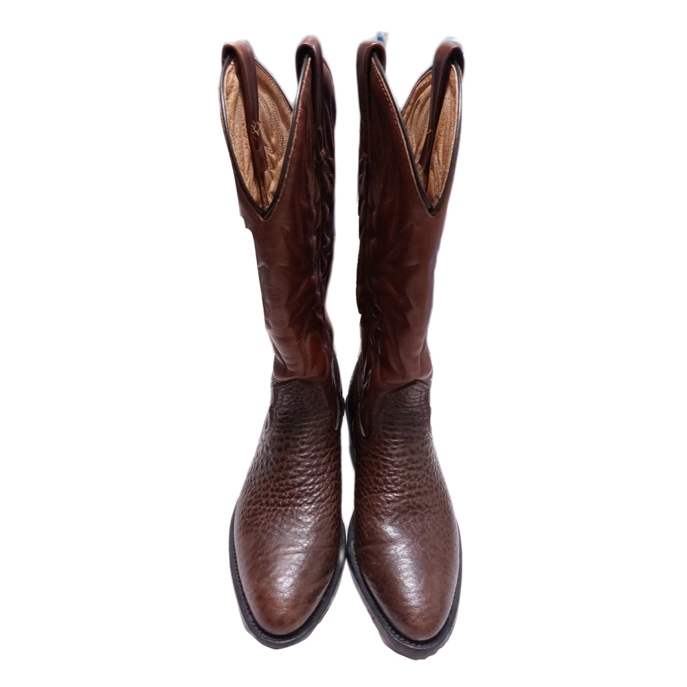 Palomino 2 Tone Brown Leather Mens 6.5D Western Boots EUC - Picture 4 of 12